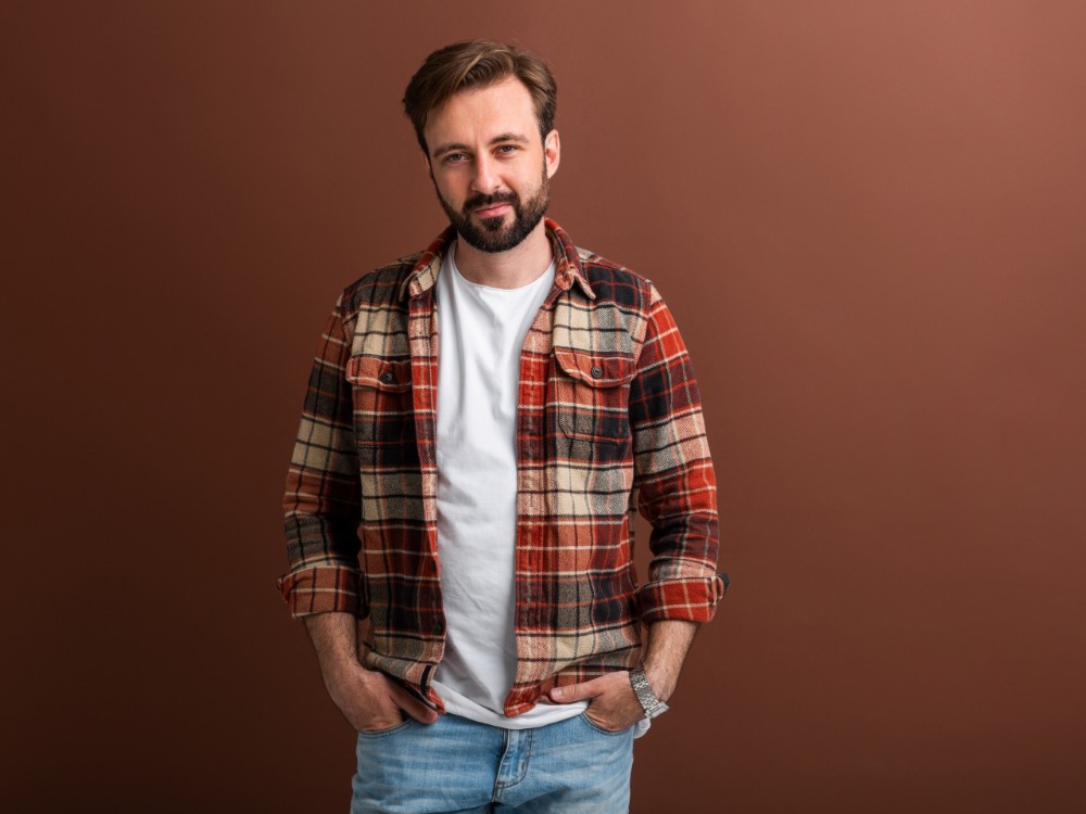 portrait-handsome-attractive-stylish-bearded-man-brown