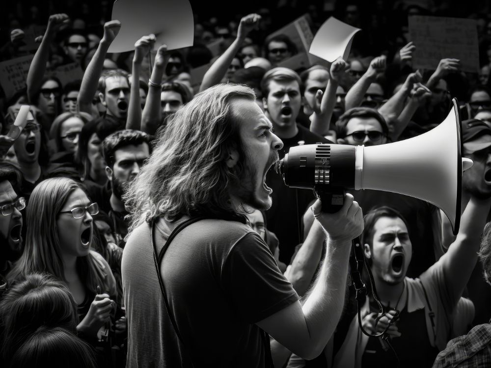 protester-with-megaphone-addressing-crowd-supporters