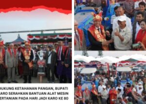 Ketahanan Pangan ,Dukung Bupati Karo Serahkan Bantuan Alat Mesin Pertanian .