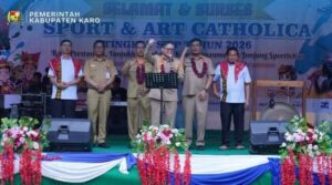 Semarak Sport & Art Catholica 2026 Resmi Dibuka, Pemkab Karo Dorong Generasi Muda Berprestasi dan Berkarakter