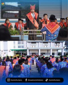 Gelar Upacara Pemkab Karo Memperingati Hardiknas 2026.