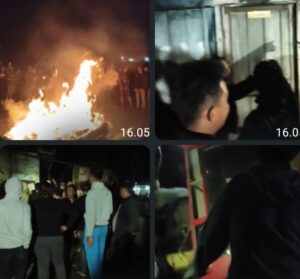 Warga Sukadame Serbu Barak Narkoba, Meja Tangkas Tembak Ikan Dibakar di Tengah Jalan
