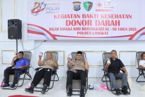 Kapolres Langkat Pimpin Donor Darah Hari Bhayangkara ke-80, Wujud Kepedulian Polri untuk Masyarakat