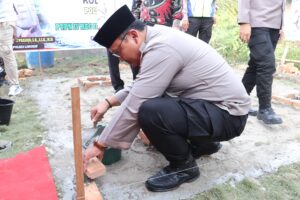 Kapolres Langkat Pimpin Peletakan Batu Pertama Sumur Bor untuk Warga Tanjung Putus