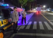 Antisipasi Geng Motor dan Kejahatan 3C, Polsek Gebang Patroli Blue Light