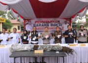 Polres Langkat Musnahkan Barang Bukti Narkotika Sabu, Pil Extasi dan Ganja